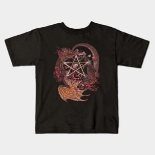 Pentagram Dragon Kids T-Shirt